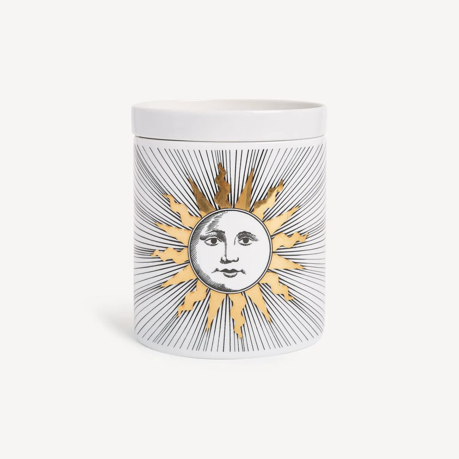 Scented Candles<Fornasetti Nel Mentre Large Scented Candle - Soli Decor - Immaginazione Fragrance White/Black/Gold