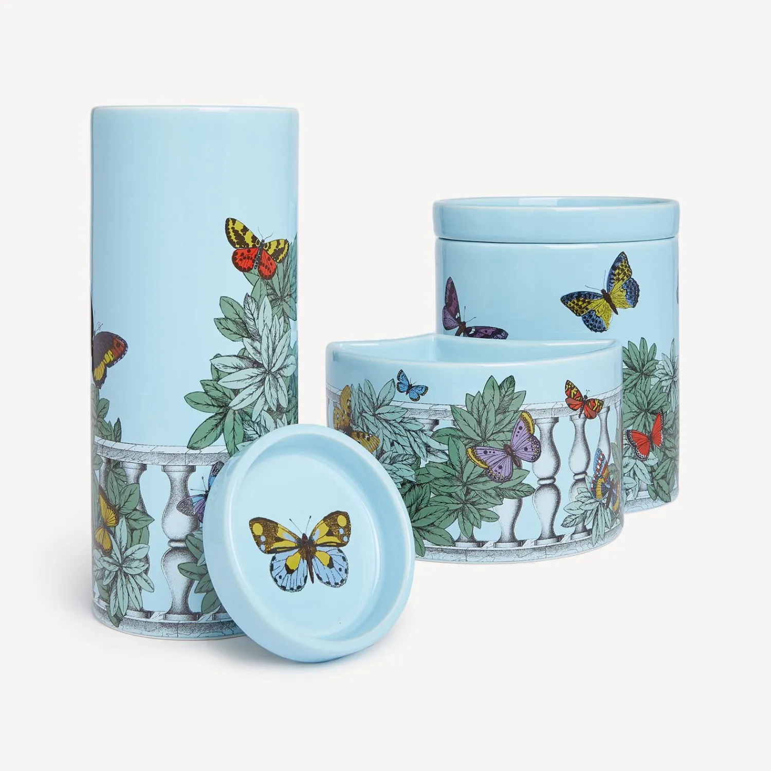 Scented Candles<Fornasetti Nel Mentre Set Of Three Scented Candles - Farfalle E Balaustra Decor - Giardino Segreto Fragrance Multicolour