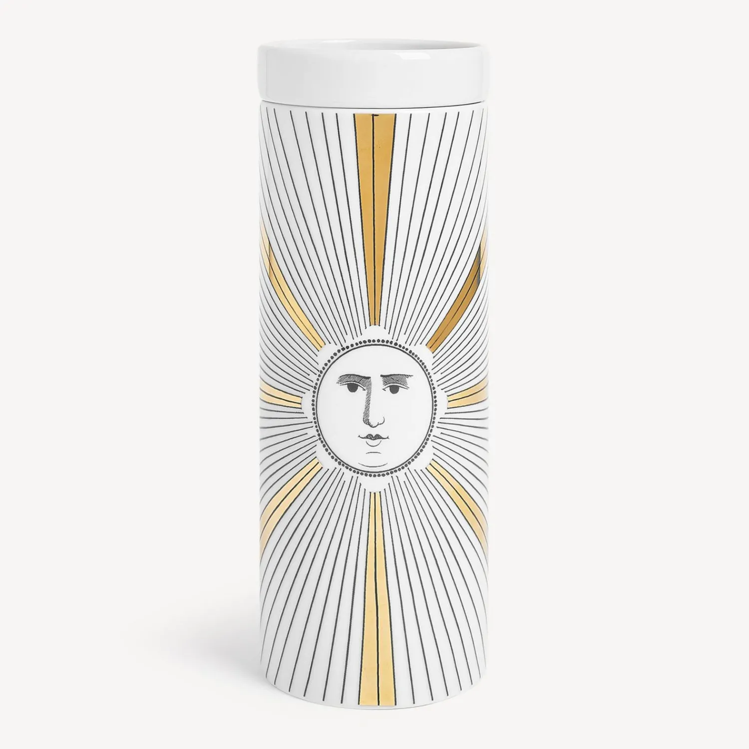 Scented Candles<Fornasetti Nel Mentre Tall Scented Candle - Soli Decor - Immaginazione Fragrance White/Black/Gold