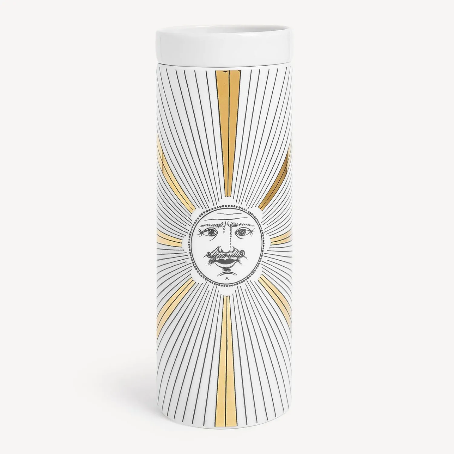 Scented Candles<Fornasetti Nel Mentre Tall Scented Candle - Soli Decor - Immaginazione Fragrance White/Black/Gold