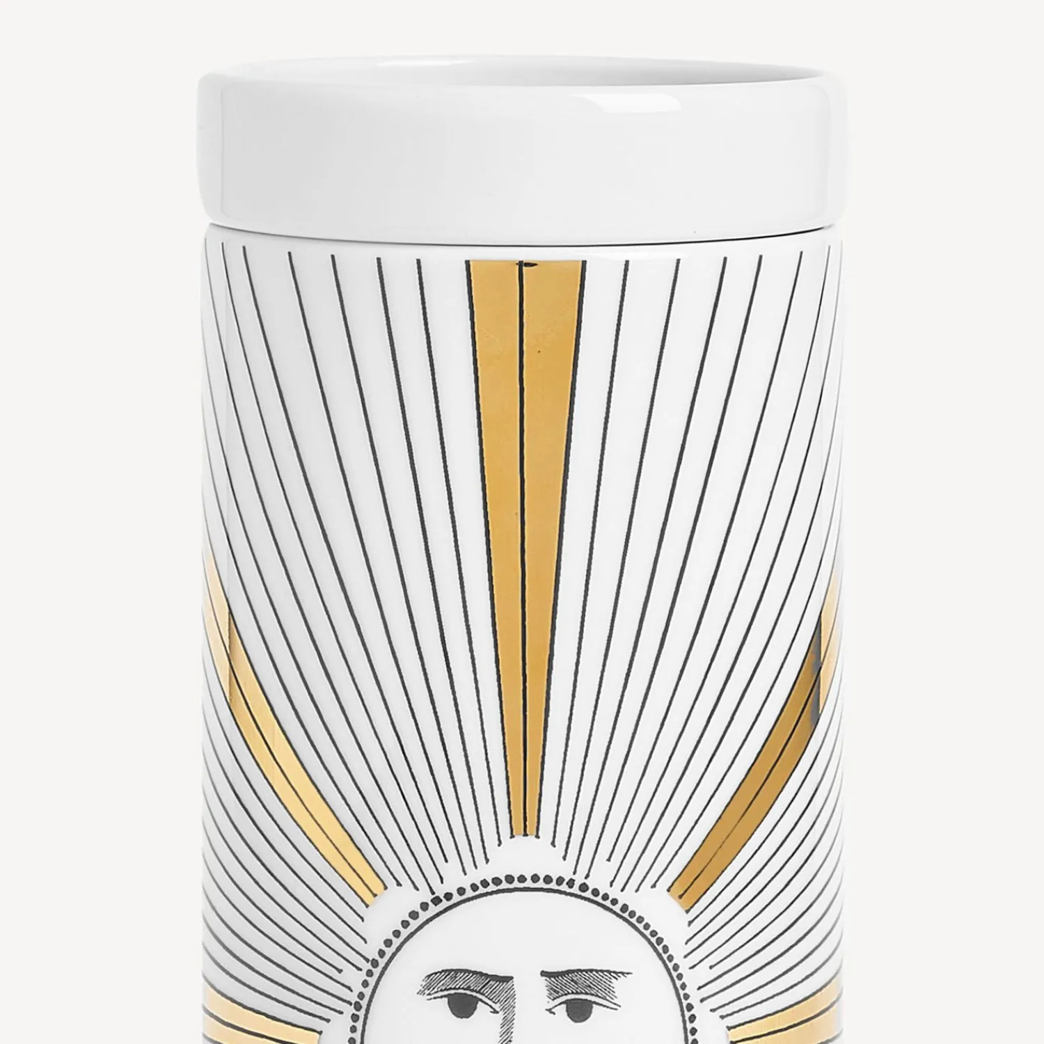 Scented Candles<Fornasetti Nel Mentre Tall Scented Candle - Soli Decor - Immaginazione Fragrance White/Black/Gold