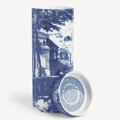 Scented Candles<Fornasetti Nel Mentre Tall Scented Candle - Giardino Settecentesco Decor - Giardino Segreto Fragrance Blue/White