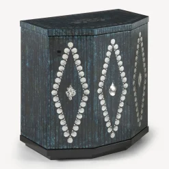 Cabinets<Fornasetti Night Stand Polyhedric Giro Di Conchiglie Silver/Blue