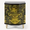 Cabinets<Fornasetti Night Stand Polyhedric Giardino Settecentesco Black/Yellow