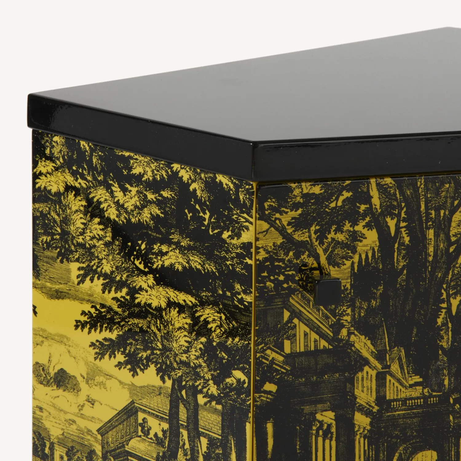 Cabinets<Fornasetti Night Stand Polyhedric Giardino Settecentesco Black/Yellow