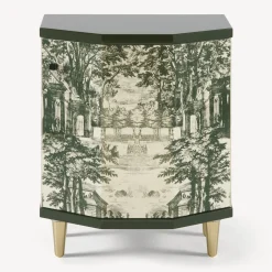 Cabinets<Fornasetti Night Stand Polyhedric Giardino Settecentesco Green/Ivory