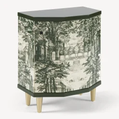Cabinets<Fornasetti Night Stand Polyhedric Giardino Settecentesco Green/Ivory