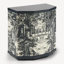 Cabinets<Fornasetti Night Stand Polyhedric Giardino Settecentesco Blue/Ivory