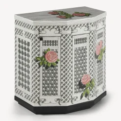 Cabinets<Fornasetti Night Stand Polyhedric Musciarabia Con Rose Multicolour