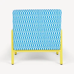 Living Rooms<Fornasetti Outdoor Armchair Losanghe Turquoise/White/Yellow