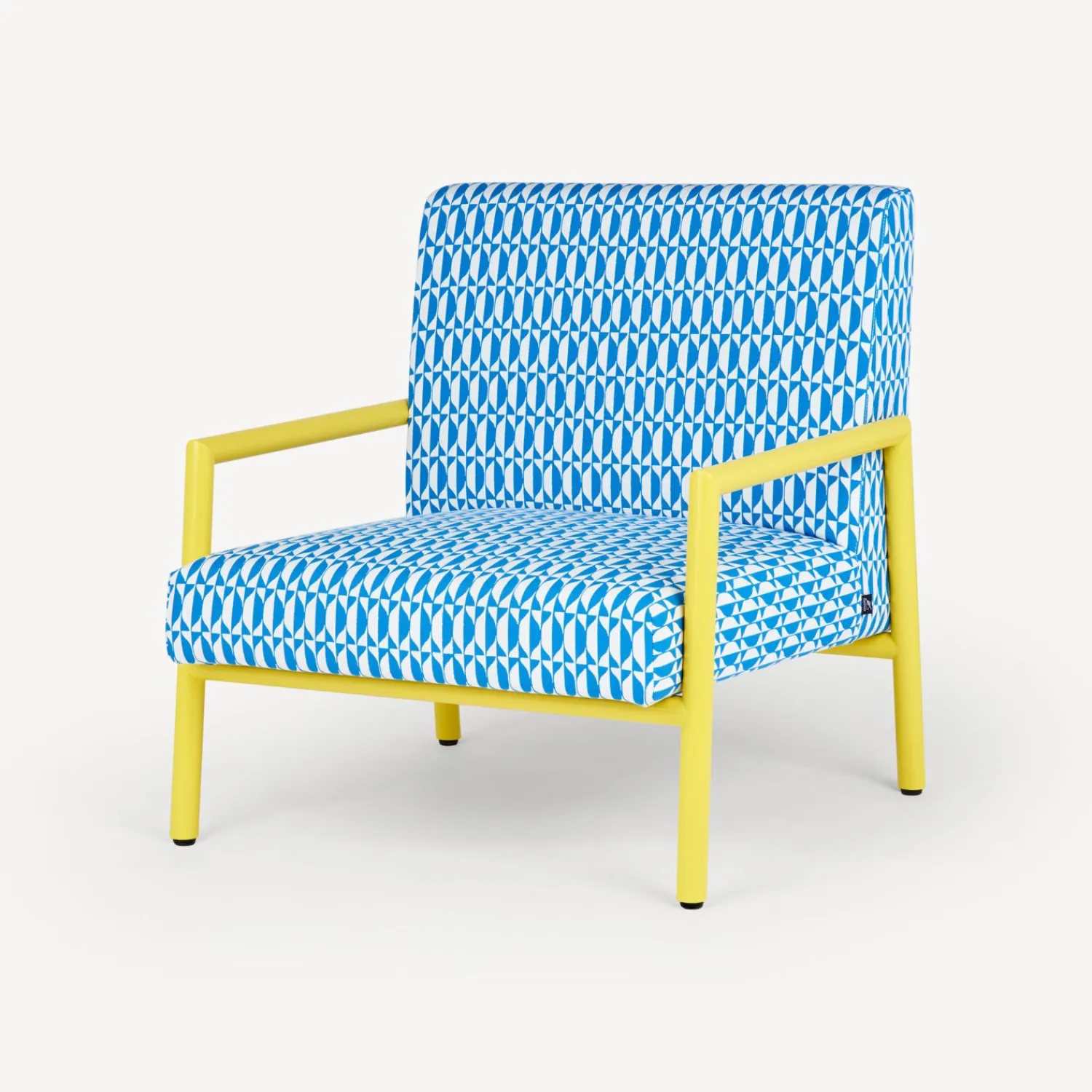 Living Rooms<Fornasetti Outdoor Armchair Losanghe Turquoise/White/Yellow