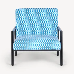 Living Rooms<Fornasetti Outdoor Armchair Losanghe Turquoise/White/Black