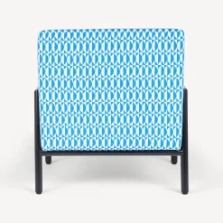 Living Rooms<Fornasetti Outdoor Armchair Losanghe Turquoise/White/Black