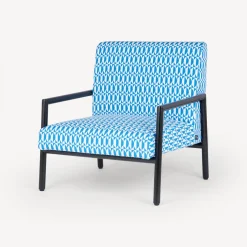 Living Rooms<Fornasetti Outdoor Armchair Losanghe Turquoise/White/Black