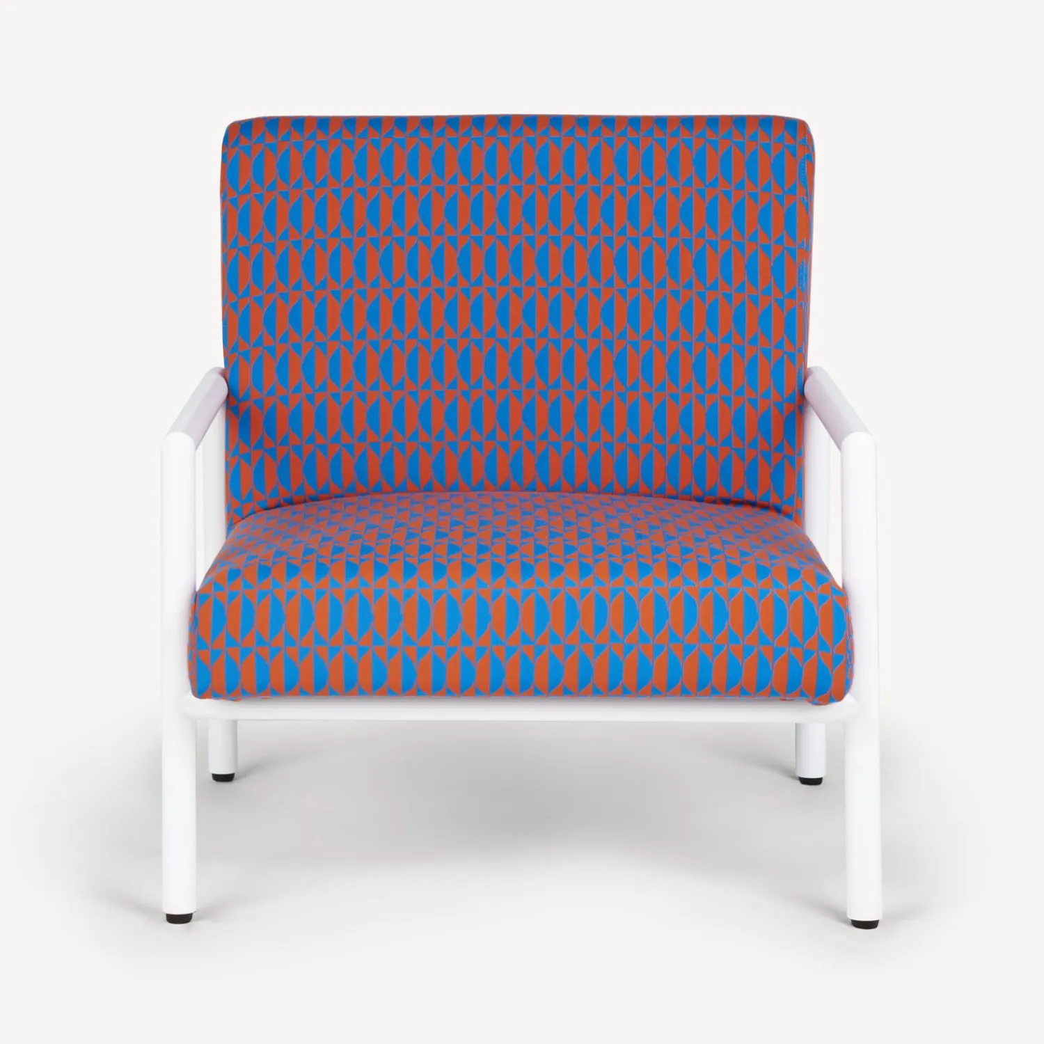 Living Rooms<Fornasetti Outdoor Armchair Losanghe Turquoise/Orange/White