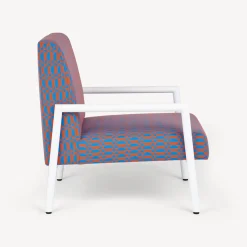 Living Rooms<Fornasetti Outdoor Armchair Losanghe Turquoise/Orange/White