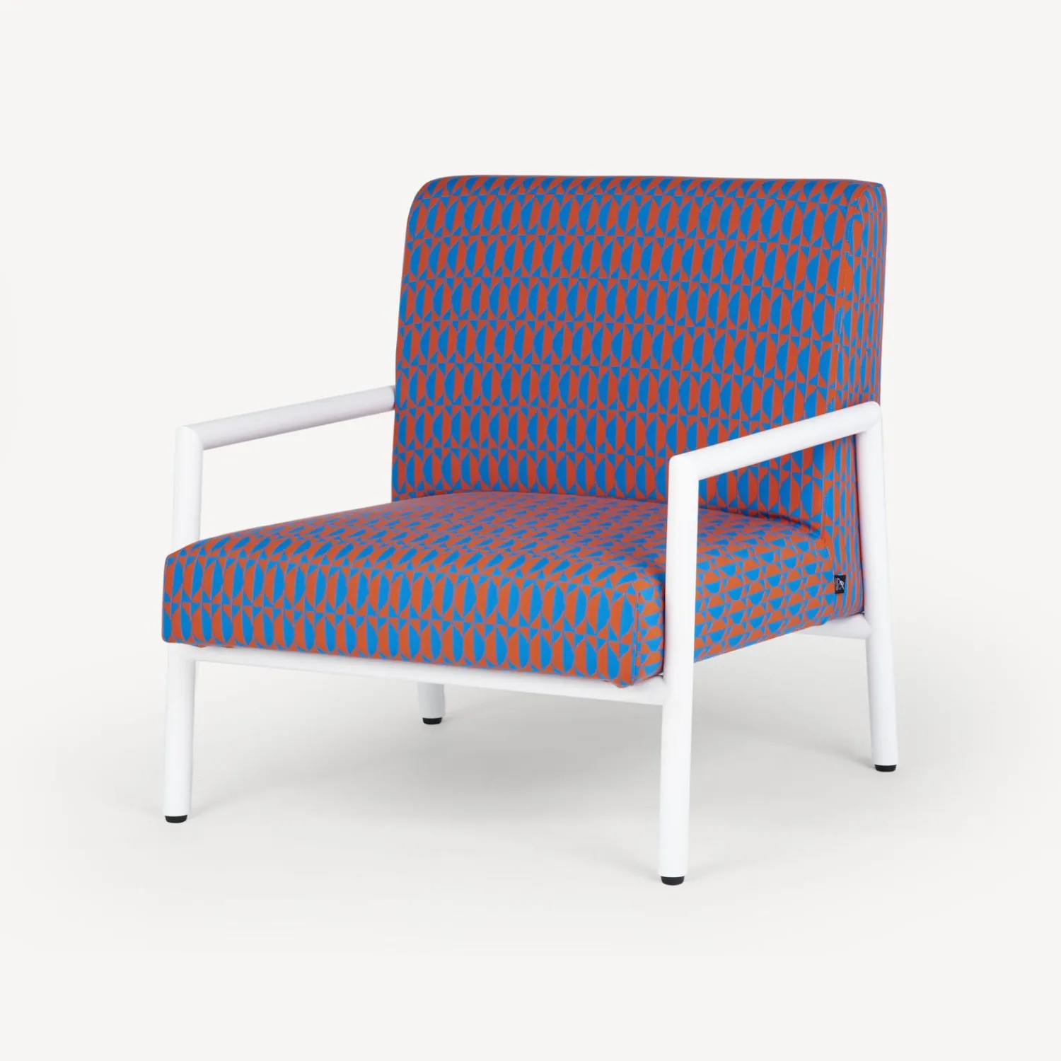 Living Rooms<Fornasetti Outdoor Armchair Losanghe Turquoise/Orange/White