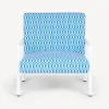Living Rooms<Fornasetti Outdoor Armchair Losanghe Turquoise/White
