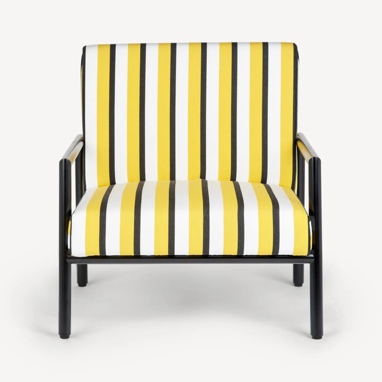 Living Rooms<Fornasetti Outdoor Armchair Rigato Yellow/White/Black