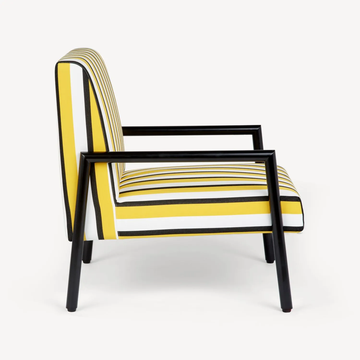 Living Rooms<Fornasetti Outdoor Armchair Rigato Yellow/White/Black