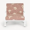 Living Rooms<Fornasetti Outdoor Armchair Soli A Ventaglio Rust/Ecru/White