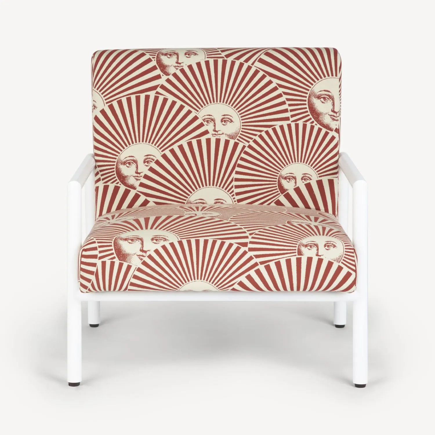 Living Rooms<Fornasetti Outdoor Armchair Soli A Ventaglio Rust/Ecru/White