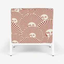 Living Rooms<Fornasetti Outdoor Armchair Soli A Ventaglio Rust/Ecru/White