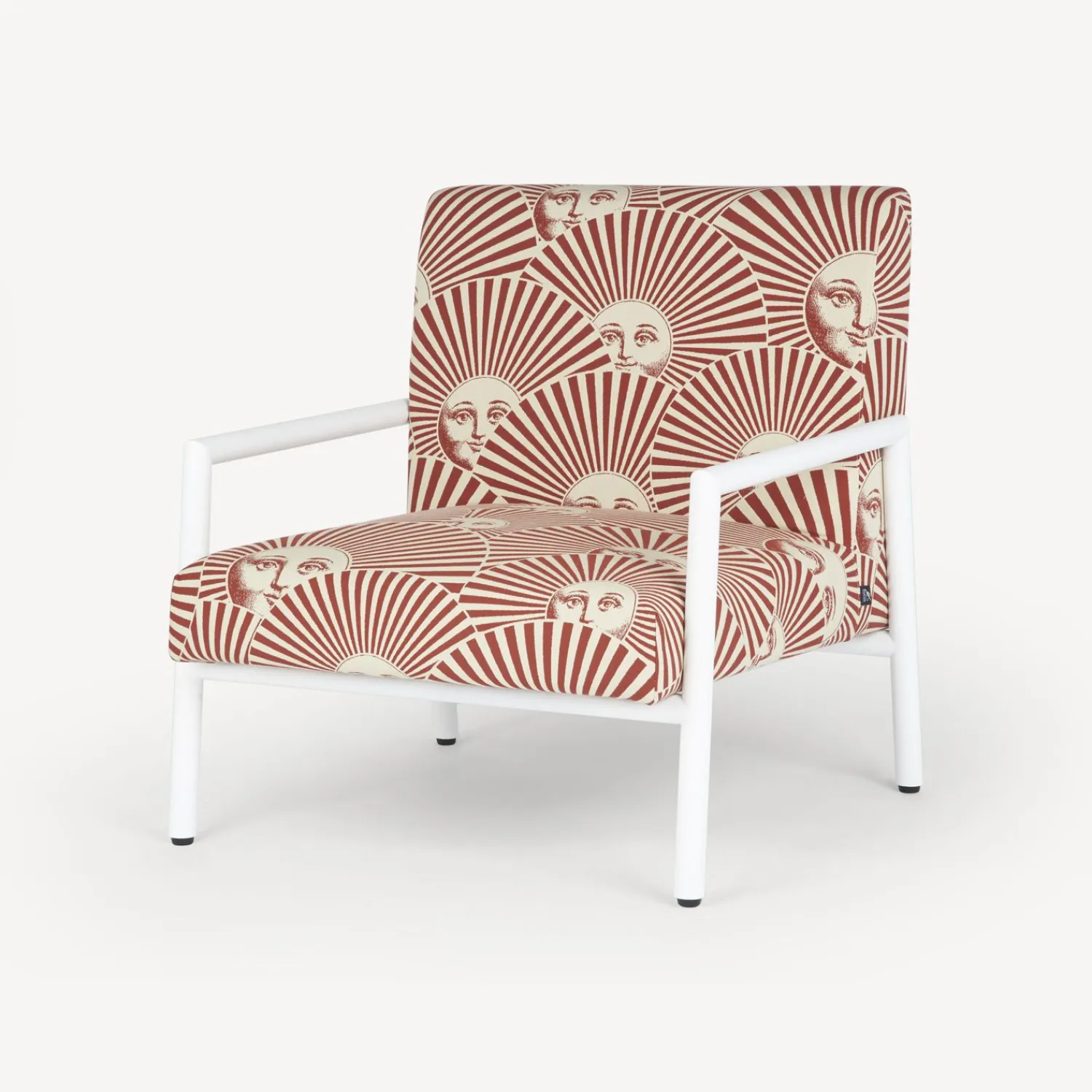 Living Rooms<Fornasetti Outdoor Armchair Soli A Ventaglio Rust/Ecru/White
