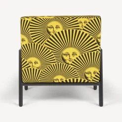 Living Rooms<Fornasetti Outdoor Armchair Soli A Ventaglio Yellow/Black