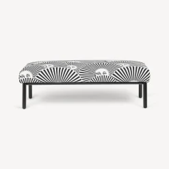 Living Rooms<Fornasetti Outdoor Bench Soli A Ventaglio White/Black