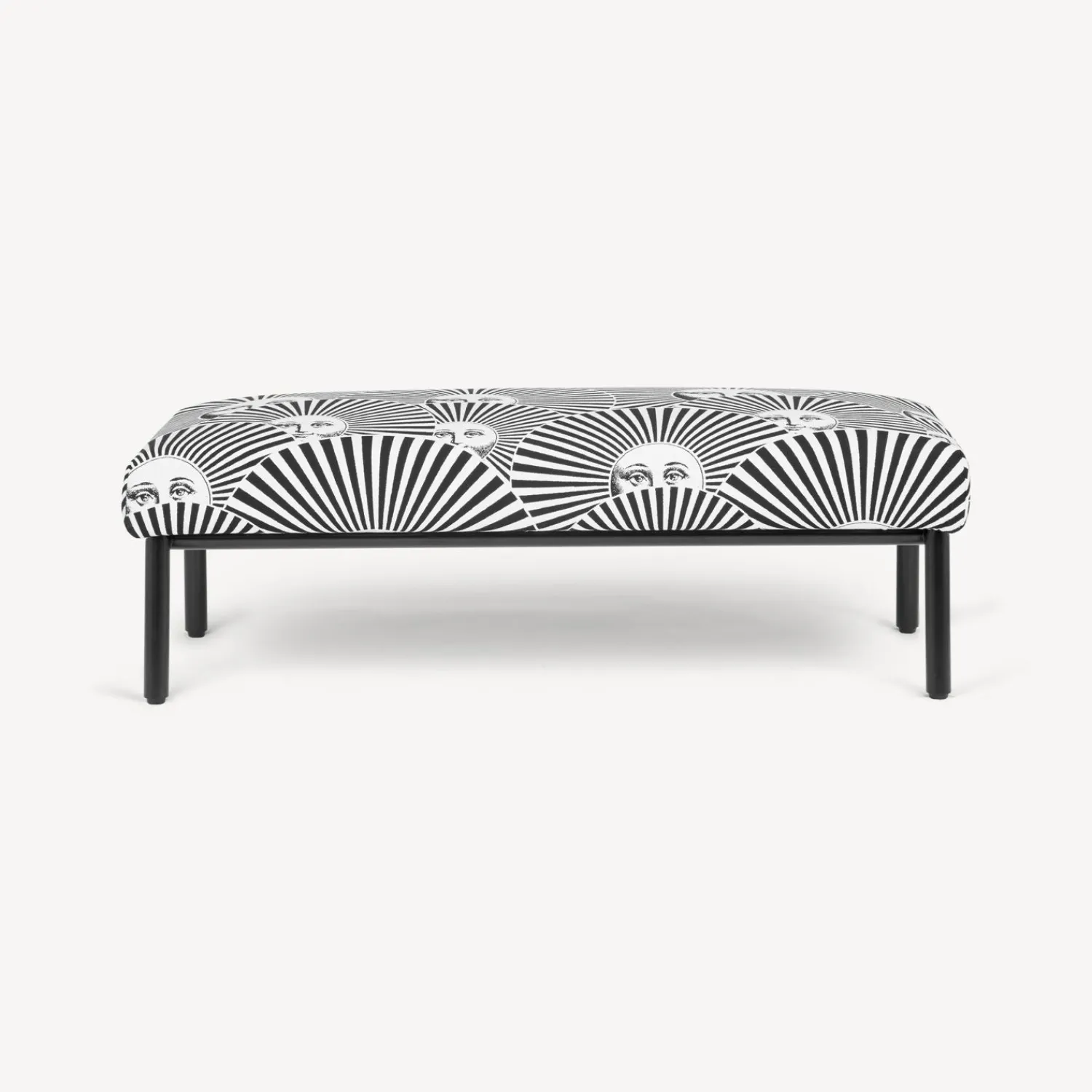 Living Rooms<Fornasetti Outdoor Bench Soli A Ventaglio White/Black