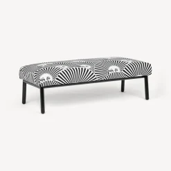 Living Rooms<Fornasetti Outdoor Bench Soli A Ventaglio White/Black