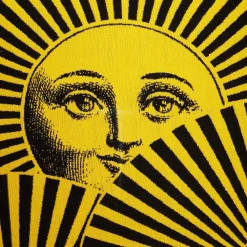Cushions<Fornasetti Outdoor Cushion Soli A Ventaglio Yellow/Black
