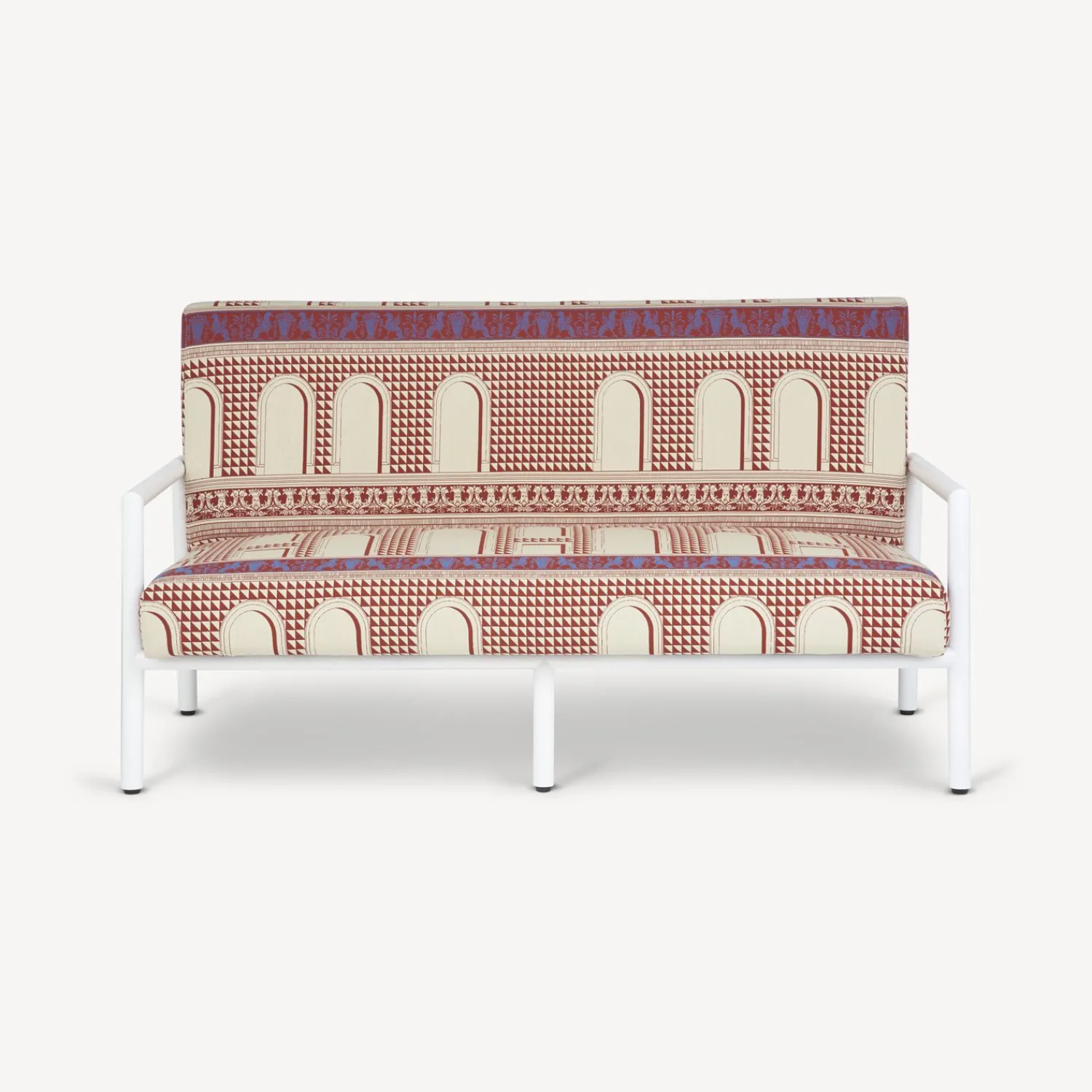 Living Rooms<Fornasetti Outdoor Sofa Facciata Quattrocentesca Rust/Ecru/White