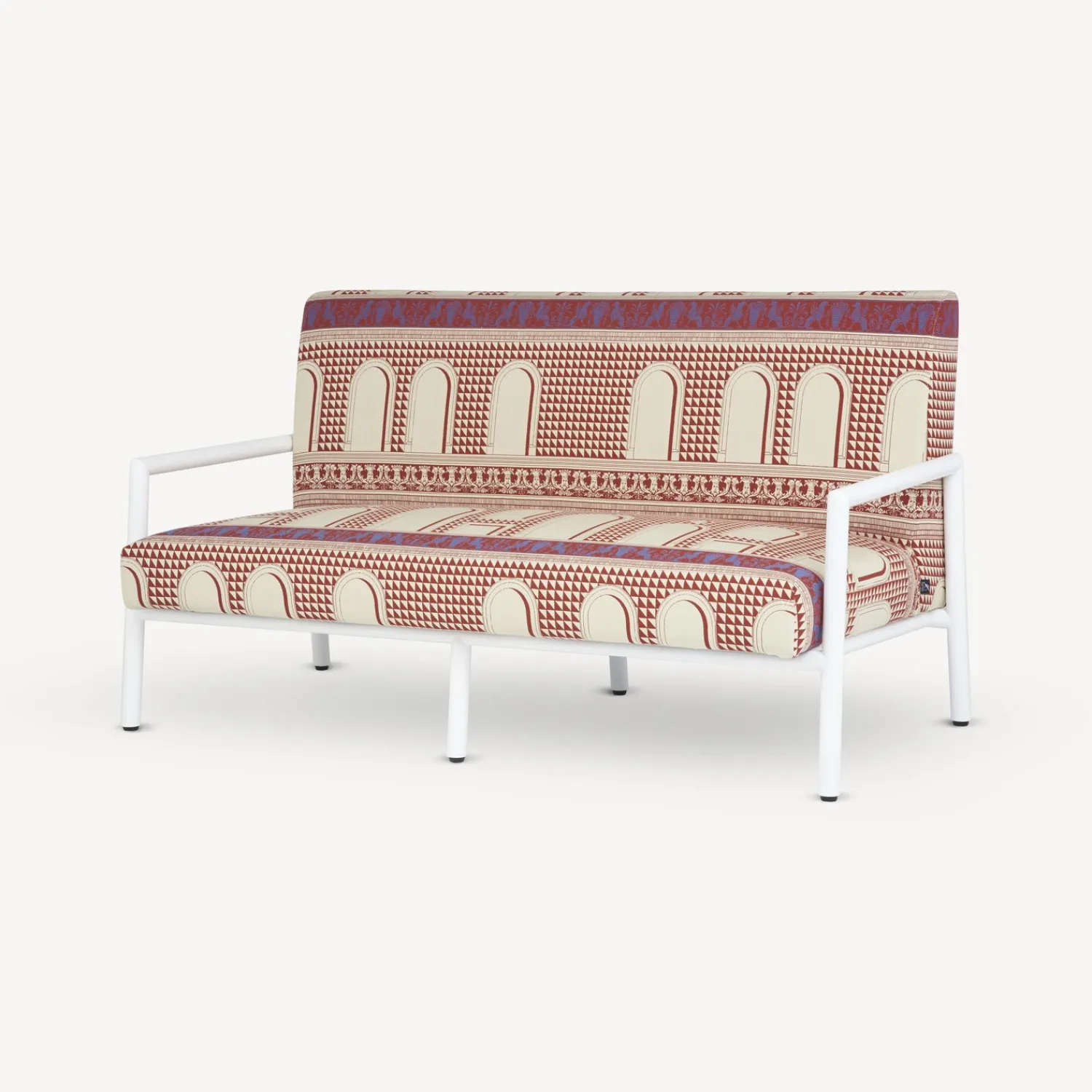 Living Rooms<Fornasetti Outdoor Sofa Facciata Quattrocentesca Rust/Ecru/White