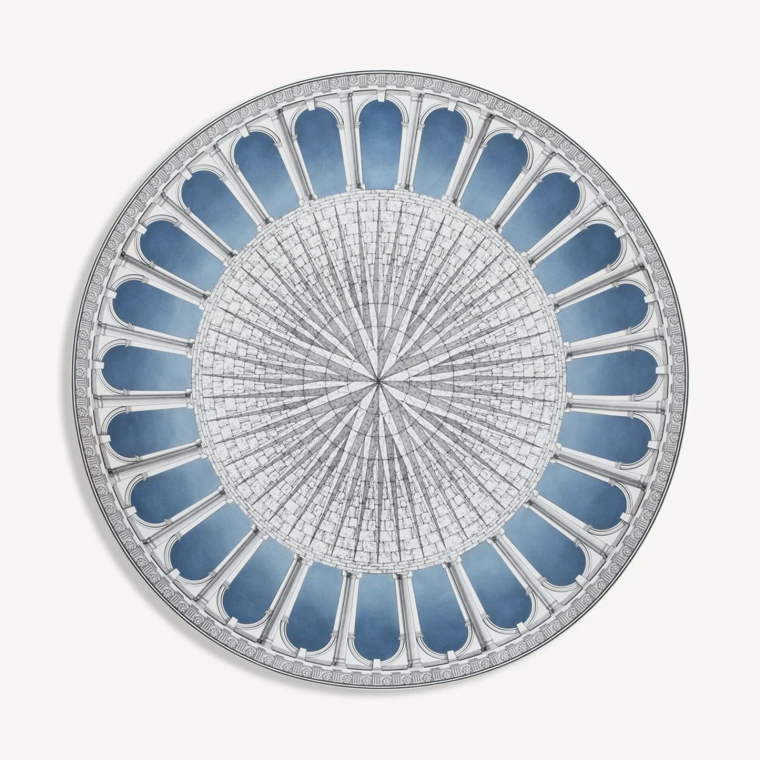 Decorative Panels<Fornasetti Panel Architettura Celeste White/Black/Light Blue