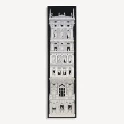 Decorative Panels<Fornasetti Panel Grattacielo Rinascimentale White/Black