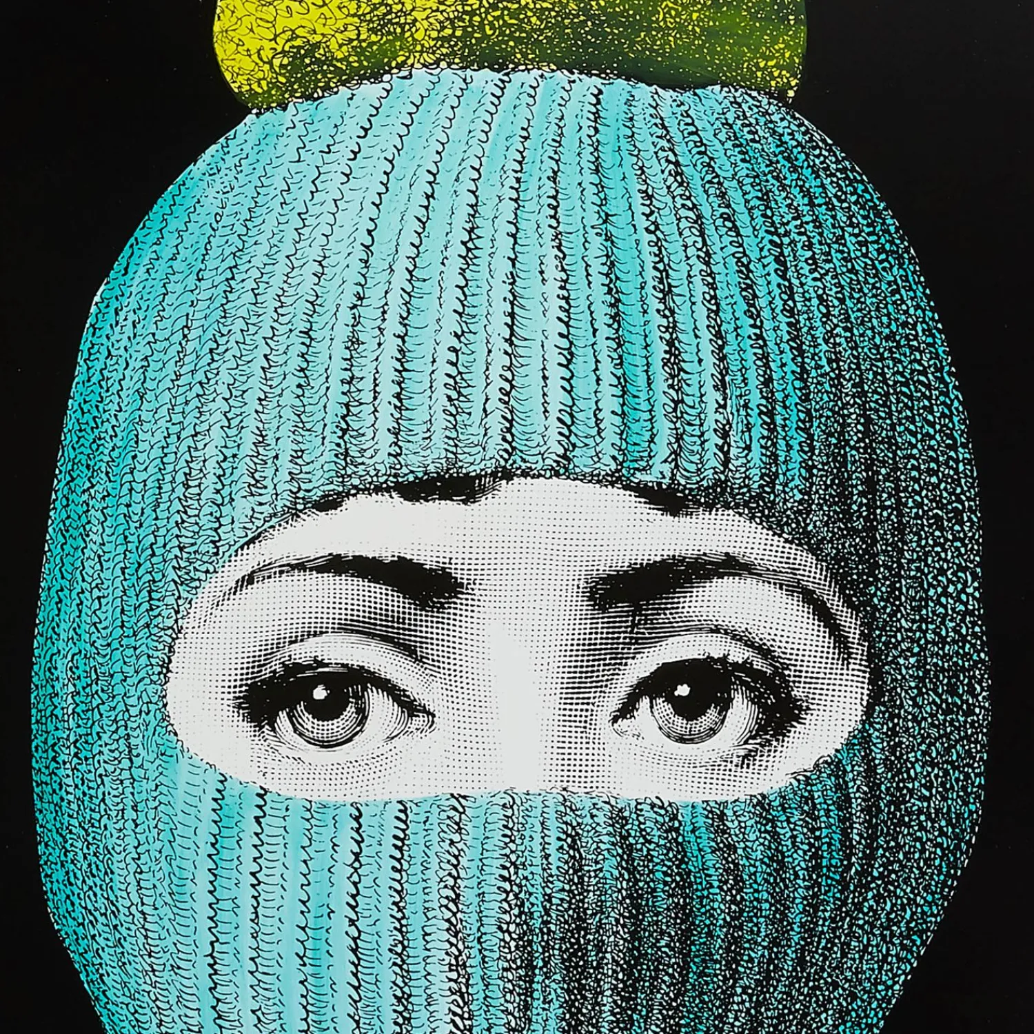 Decorative Panels<Fornasetti Panel Lux Gstaad Turquoise/Yellow/Black