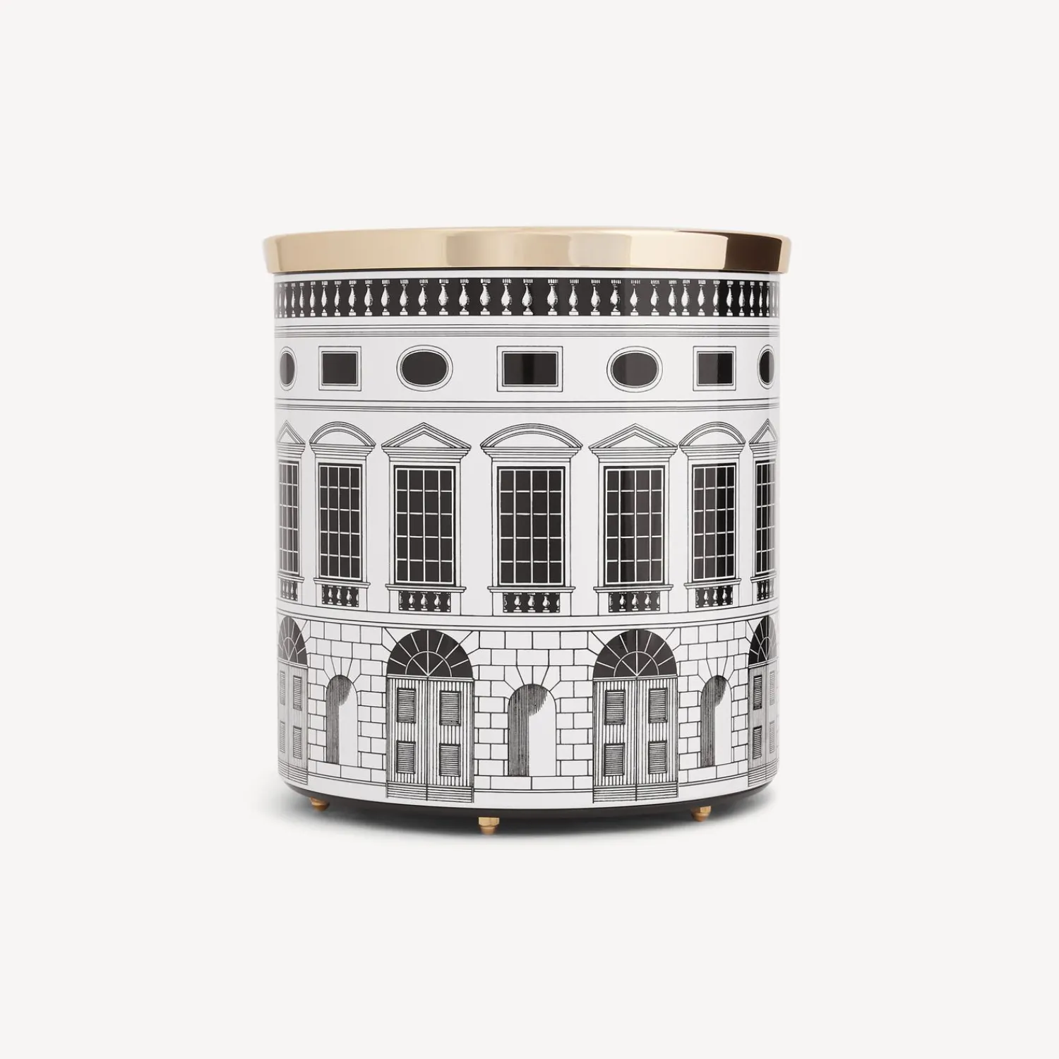 Paper Baskets<Fornasetti Paper Basket Architettura White/Black