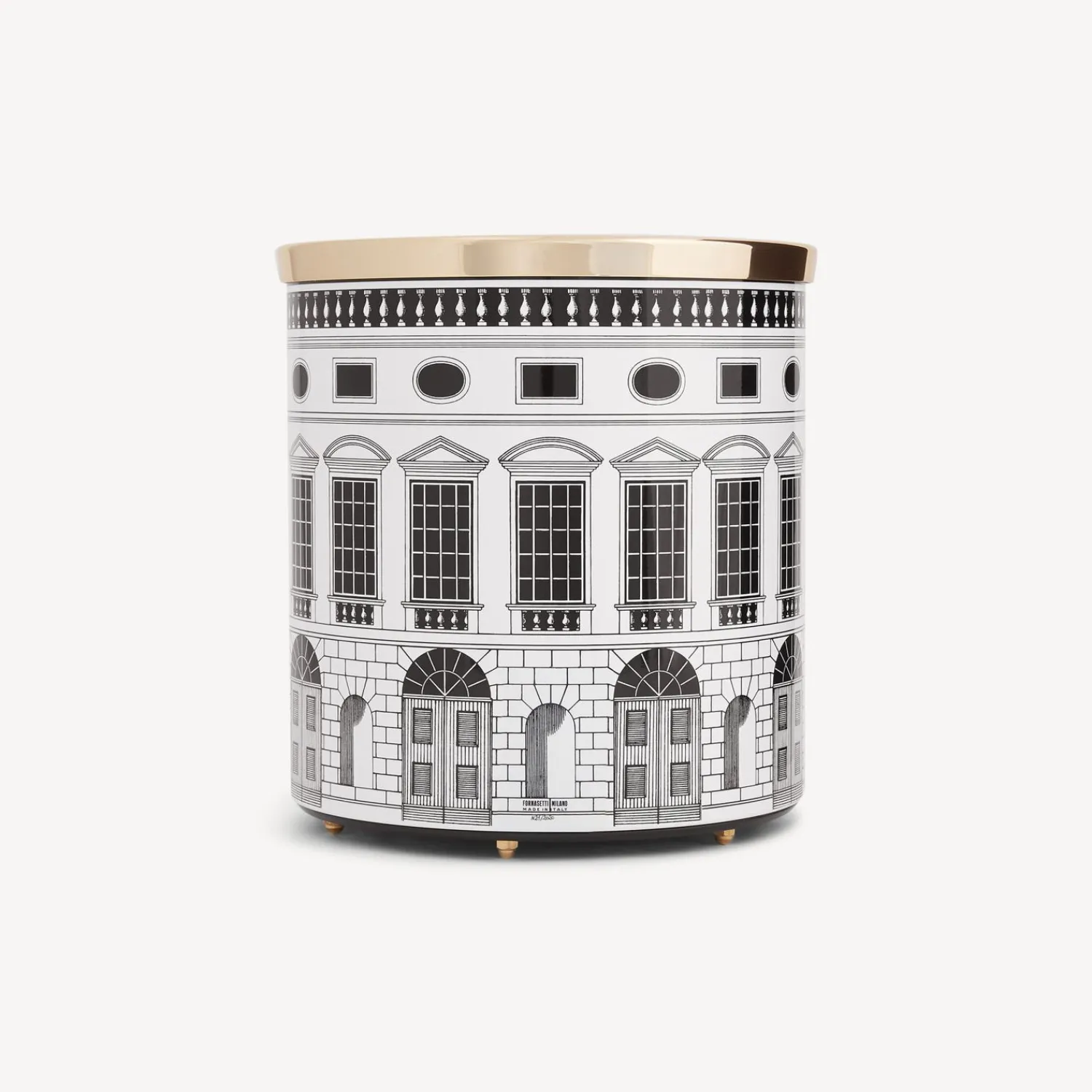 Paper Baskets<Fornasetti Paper Basket Architettura White/Black