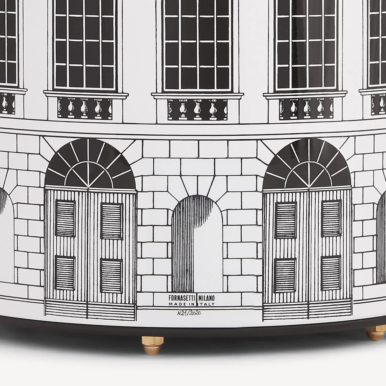 Paper Baskets<Fornasetti Paper Basket Architettura White/Black