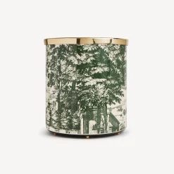 Paper Baskets<Fornasetti Paper Basket Giardino Settecentesco Green/Ivory