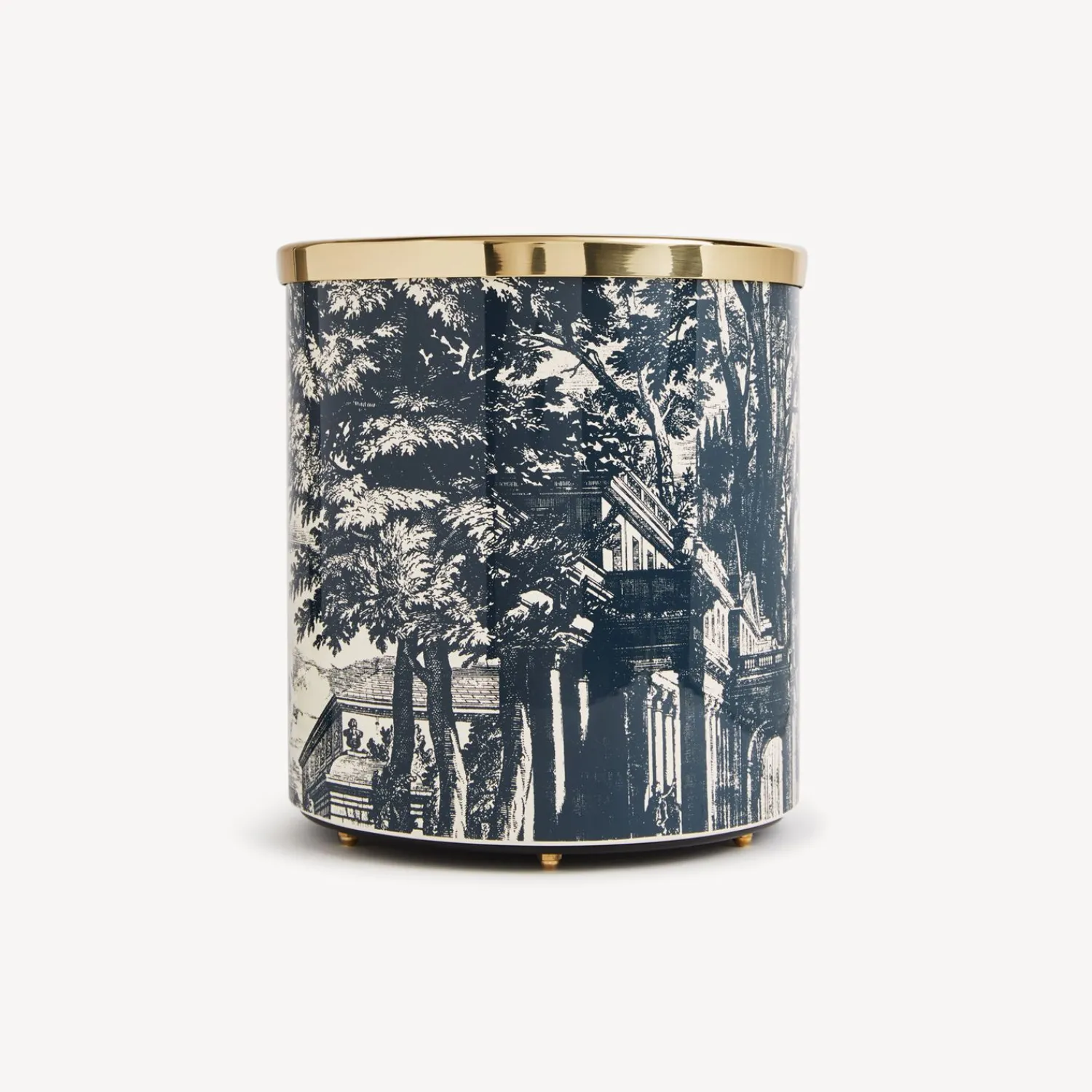 Paper Baskets<Fornasetti Paper Basket Giardino Settecentesco Blue/Ivory