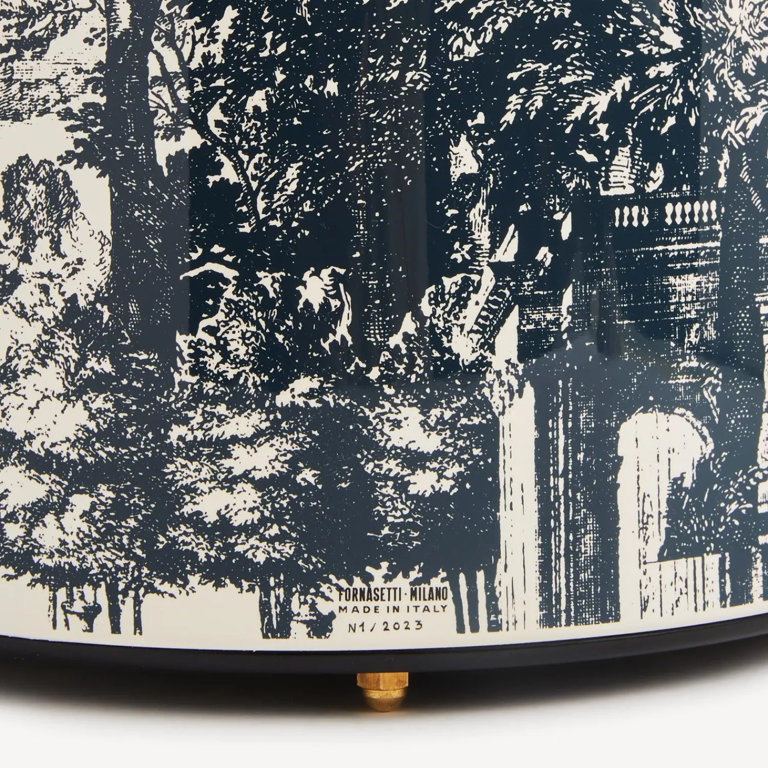 Paper Baskets<Fornasetti Paper Basket Giardino Settecentesco Blue/Ivory