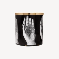Paper Baskets<Fornasetti Paper Basket Mani White/Black/Gold
