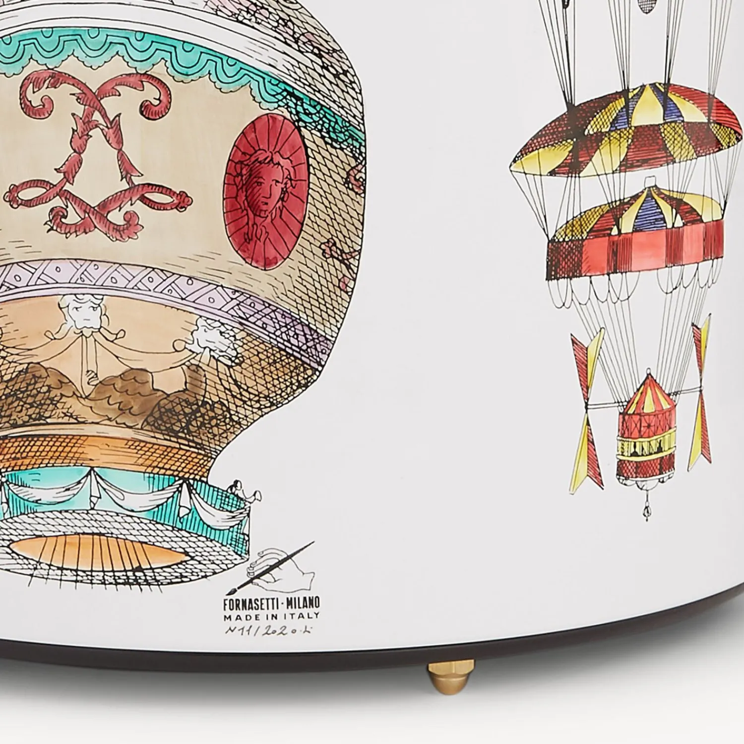 Paper Baskets<Fornasetti Paper Basket Palloni Multicolour