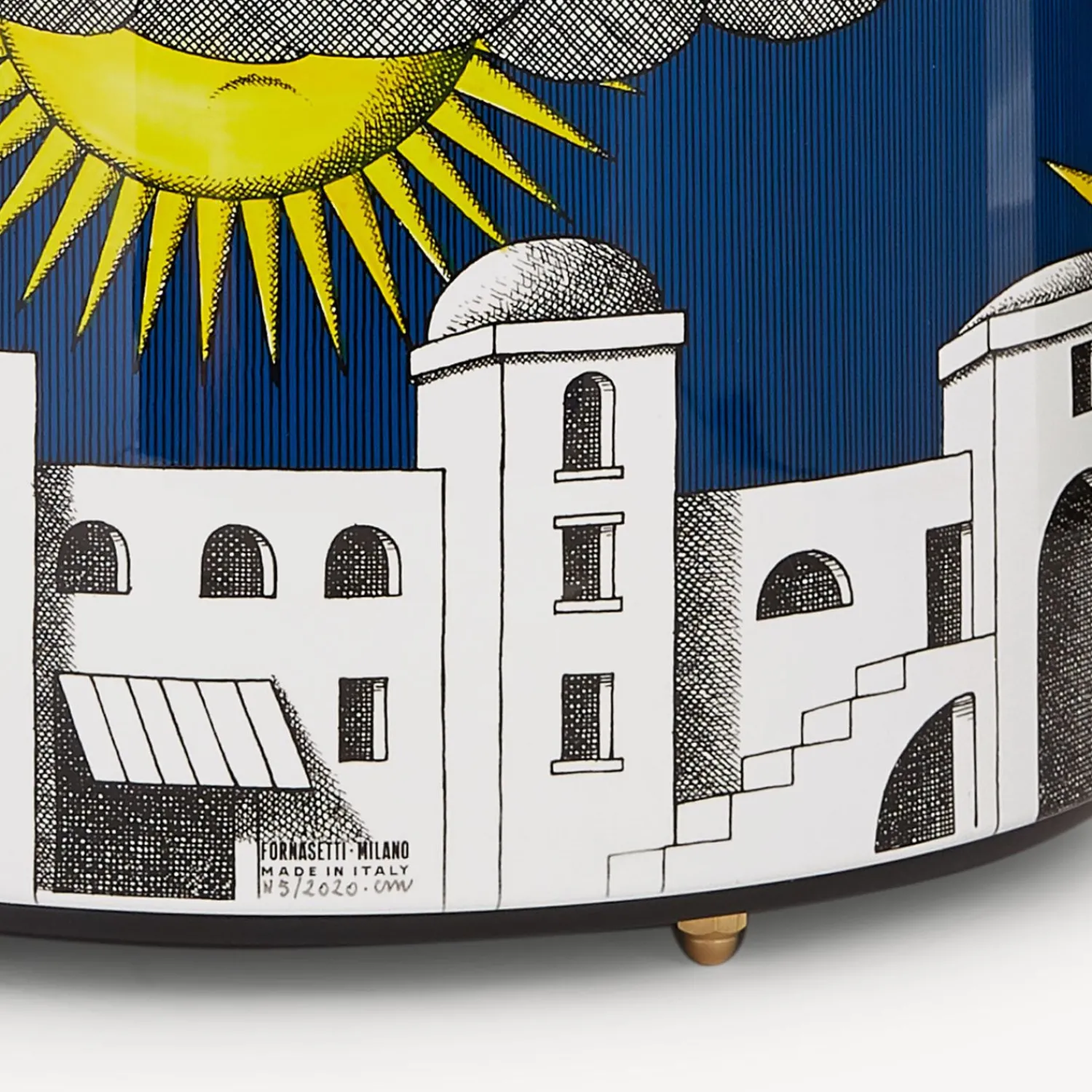 Paper Baskets<Fornasetti Paper Basket Sole Di Capri Multicolour