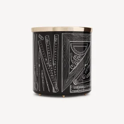Paper Baskets<Fornasetti Paper Basket Strumenti Da Disegno White/Black
