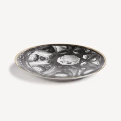 Decorative Plates<Fornasetti Plate Cupola S. Lorenzo (Torino) White/Black/Gold