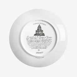 Decorative Plates<Fornasetti Plate Cupola S. Lorenzo (Torino) White/Black/Gold